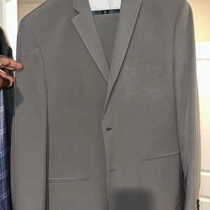Perry Ellis Men's Gray Single-Breasted Suit Jacket
